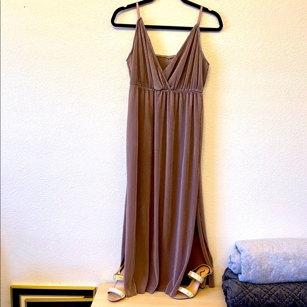 ASOS Dusty Lavender Maxi Dress With Side Slits